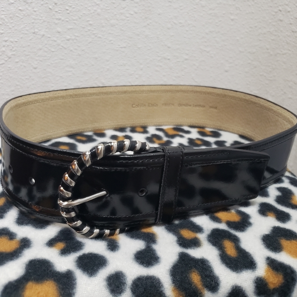 Calvin Klein Black Leather Belt small